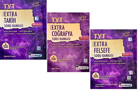Kafadengi Tyt Tarih + Coğrafya + Felsefe Extra Soru Seti 3 Kitap 2023