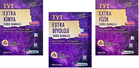 Kafadengi Tyt Fizik + Kimya + Biyoloji Extra Soru Seti 3 Kitap 2023