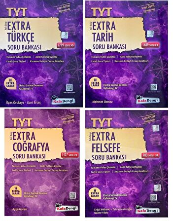 Kafadengi Tyt Türkçe + Tarih + Coğrafya + Felsefe Extra Soru Seti 4 Kitap 2023