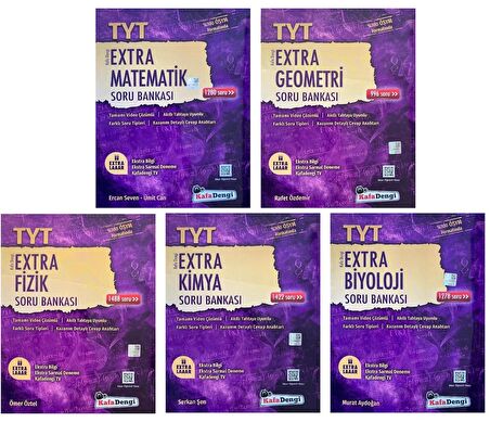 Kafadengi Tyt Matematik + Geometri + Fizik + Kimya + Biyoloji Extra Soru Seti 5 Kitap 2023