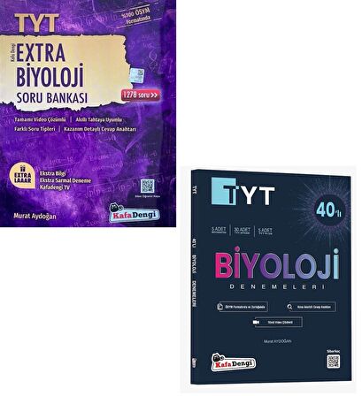 Kafadengi Tyt Biyoloji Extra Soru + Deneme Seti 2 Kitap 2023