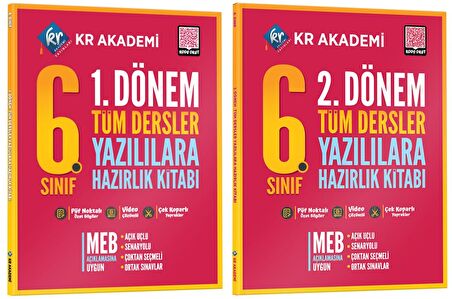 Kr Akademi 2024 6. Sınıf 1. Ve 2. Dönem Hazırlık Kitabı Seti