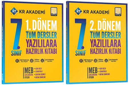 Kr Akademi 2024 7. Sınıf 1. Ve 2. Dönem Hazırlık Kitabı Seti