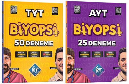 Kr Akademi 2024 Tyt + Ayt Barış Hoca Dr. Biyoloji Biyopsi Deneme Seti 2 Kitap