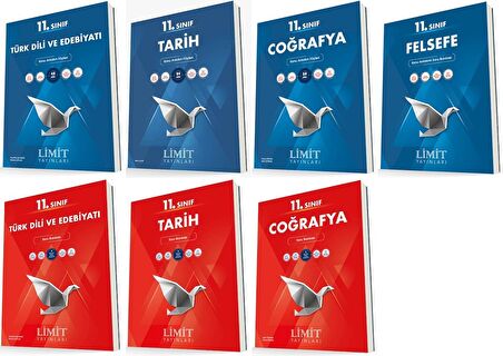 Limit 11. Sınıf Edebiyat + Tarih + Coğrafya + Felsefe Konu + Soru Seti 7 Kitap 2023
