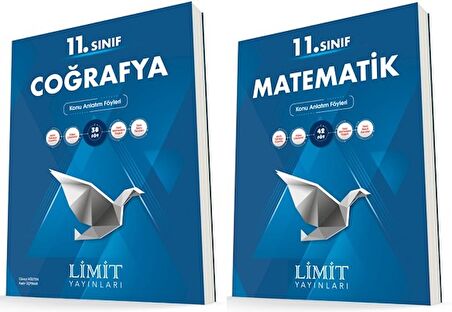 Limit 11. Sınıf Matematik + Coğrafya Konu Föyleri Seti 2 Kitap 2023