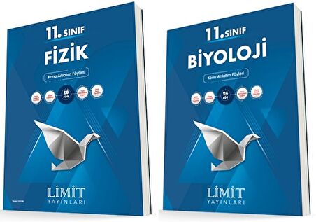 Limit 11. Sınıf Fizik + Biyoloji Konu Föyleri Seti 2 Kitap 2023