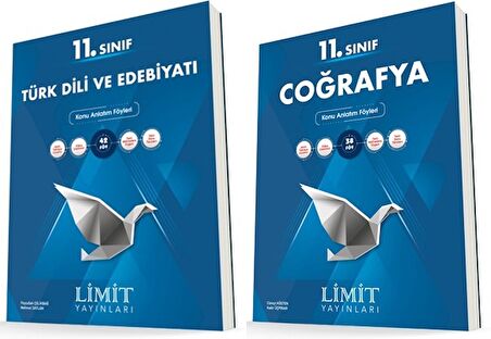 Limit 11. Sınıf Edebiyat + Coğrafya Konu Föyleri Seti 2 Kitap 2023