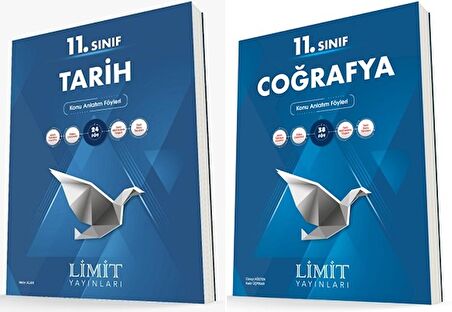Limit 11. Sınıf Tarih + Coğrafya Konu Föyleri Seti 2 Kitap 2023