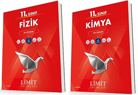 Limit 11. Sınıf Fizik + Kimya Soru Bankası Seti 2 Kitap 2023