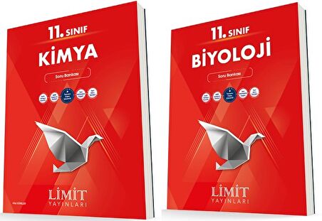 Limit 11. Sınıf Kimya + Biyoloji Soru Bankası Seti 2 Kitap 2023