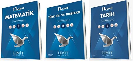 Limit 11. Sınıf Matematik + Edebiyat + Tarih Konu Föyleri Seti 3 Kitap 2023