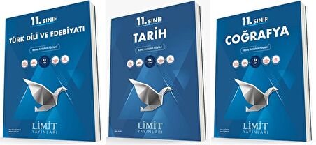 Limit 11. Sınıf Edebiyat + Tarih + Coğrafya Konu Föyleri Seti 3 Kitap 2023