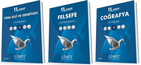 Limit 11. Sınıf Edebiyat + Felsefe + Coğrafya Konu Föyleri Seti 3 Kitap 2023