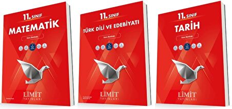 Limit 11. Sınıf Matematik + Edebiyat + Tarih Soru Bankası Seti 3 Kitap 2023