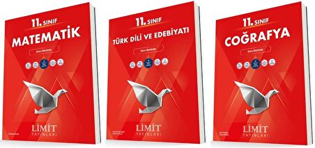 Limit 11. Sınıf Matematik + Edebiyat + Coğrafya Soru Bankası Seti 3 Kitap 2023