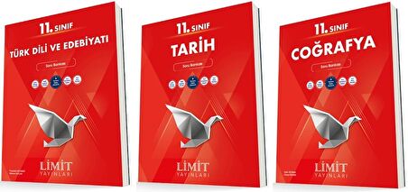 Limit 11. Sınıf Edebiyat + Tarih + Coğrafya Soru Bankası Seti 3 Kitap 2023