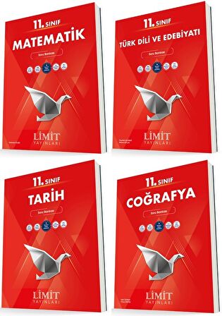 Limit 11. Sınıf Matematik + Edebiyat + Tarih + Coğrafya Soru Bankası Seti 4 Kitap 2023