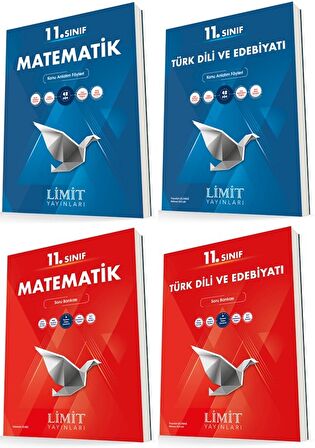 Limit 11. Sınıf Matematik + Edebiyat Konu + Soru Seti 4 Kitap 2023