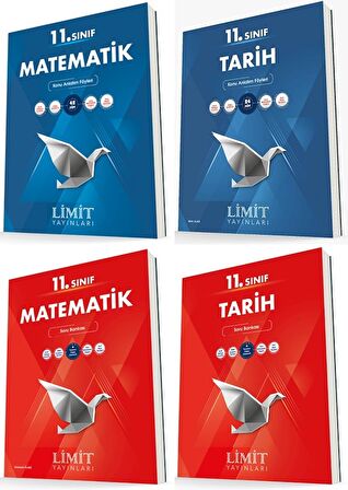 Limit 11. Sınıf Matematik + Tarih Konu + Soru Seti 4 Kitap 2023