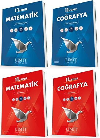 Limit 11. Sınıf Matematik + Coğrafya Konu + Soru Seti 4 Kitap 2023