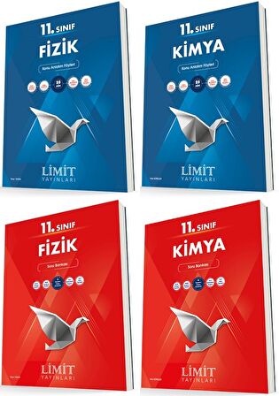 Limit 11. Sınıf Fizik + Kimya Konu + Soru Seti 4 Kitap 2023