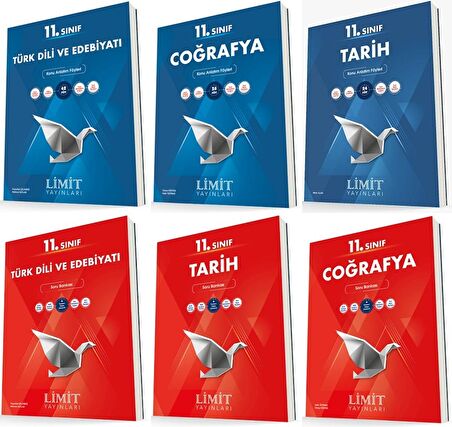 Limit 11. Sınıf Edebiyat + Tarih + Coğrafya Konu + Soru Seti 6 Kitap 2023