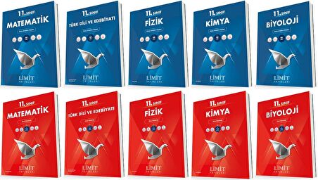 Limit 11. Sınıf Matematik + Edebiyat + Fizik + Kimya + Biyoloji Soru Seti 10 Kitap 2023