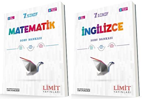 Limit 7. Sınıf Matematik + İngilizce Soru Bankası Seti 2 Kitap 2023