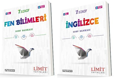 Limit 7. Sınıf Fen Bilimleri + İngilizce Soru Bankası Seti 2 Kitap 2023