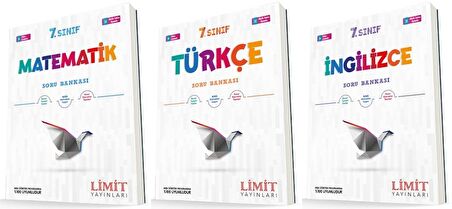 Limit 7. Sınıf Matematik + Türkçe + İngilizce Soru Seti 3 Kitap 2023