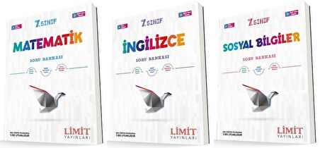 Limit 7. Sınıf Matematik + İngilizce + Sosyal Soru Seti 3 Kitap 2023