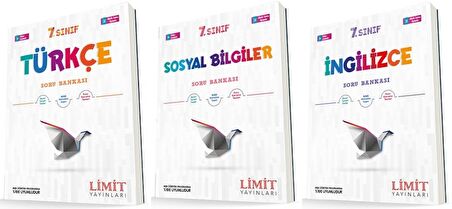 Limit 7. Sınıf Türkçe + Sosyal +İngilizce Soru Seti 3 Kitap 2023