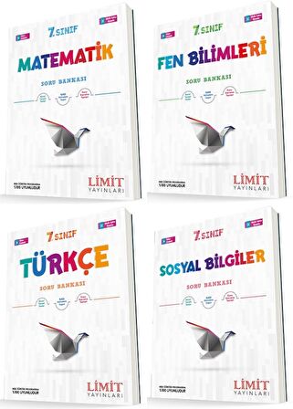 Limit 7. Sınıf Matematik + Fen + Türkçe + Sosyal Soru Seti 4 Kitap 2023