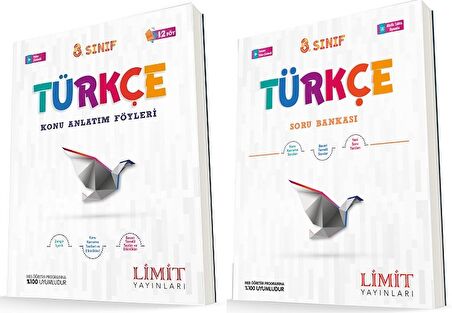 Limit 8. Sınıf Türkçe Konu Föyleri + Soru Seti 2 Kitap 2023