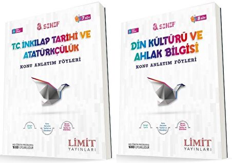 Limit 8. Sınıf İnkılap + Din Konu Föyleri Seti 2 Kitap 2023