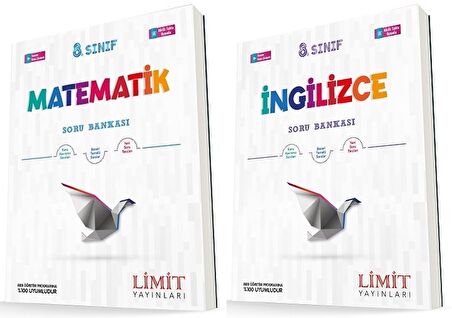 Limit 8. Sınıf Matematik + İngilizce Soru Seti 2 Kitap 2023
