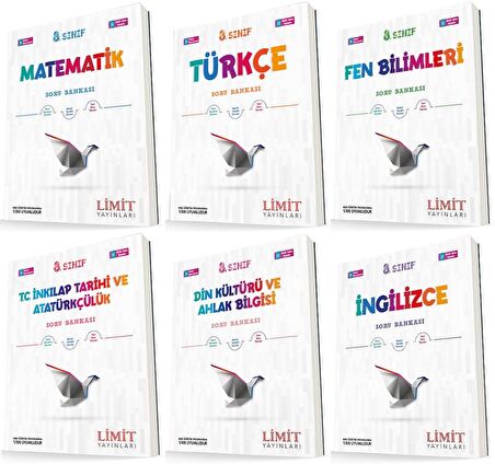 Limit 8. Sınıf Soru Bankası Seti Tam Set 6 Kitap 2023