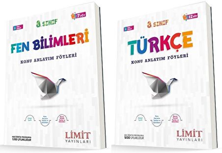 Limit 8. Sınıf Fen Bilimleri + Türkçe Konu Föyleri Seti 2 Kitap 2023