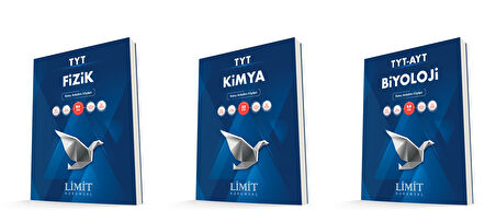 Limit Kurumsal Tyt Fizik + Kimya + Biyoloji Konu Anlatım Föyleri Seti 3 Kitap