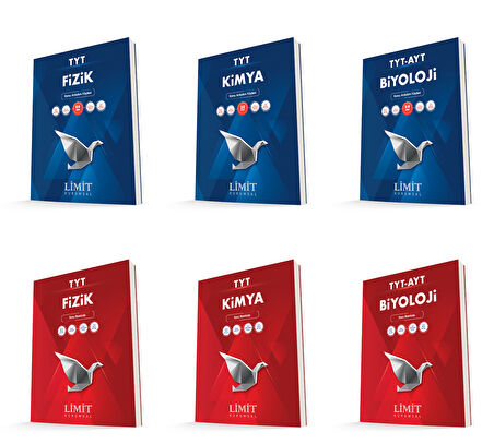 Limit Kurumsal Tyt Fizik + Kimya + Biyoloji Konu Anlatım Föyleri + Soru Seti 6 Kitap