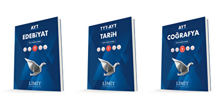 Limit Kurumsal Ayt Edebiyat + Tarih + Coğrafya Konu Anlatım Föyleri Seti 3 Kitap