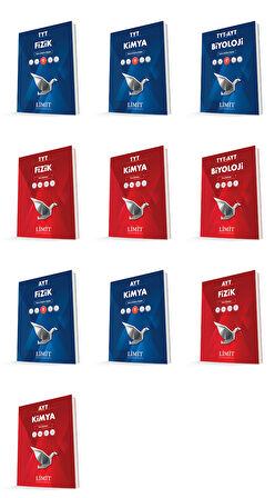 Limit Kurumsal Tyt Ayt Fizik + Kimya + Biyoloji Konu Anlatım Föyleri + Soru Seti 10 Kitap