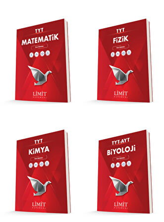 Limit Kurumsal Tyt Matematik + Fizik + Kimya + Biyoloji Soru Bankası Seti 4 Kitap