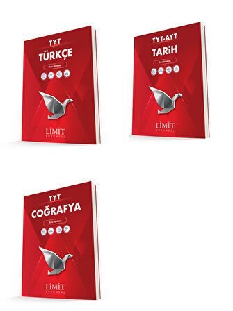 Limit Kurumsal Tyt Türkçe + Tarih + Coğrafya Soru Bankası Seti 3 Kitap