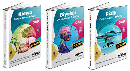 Miray 2024 11. Sınıf Matematik + Fizik + Kimya + Biyoloji Ders Anlatım Fasikülleri Seti 4 Kitap