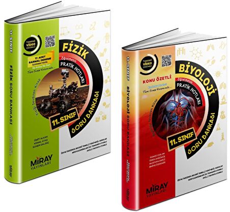 Miray 11. Sınıf Fizik + Biyoloji Soru Seti 2 Kitap 2023