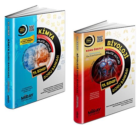 Miray 11. Sınıf Kimya + Biyoloji Soru Seti 2 Kitap 2023