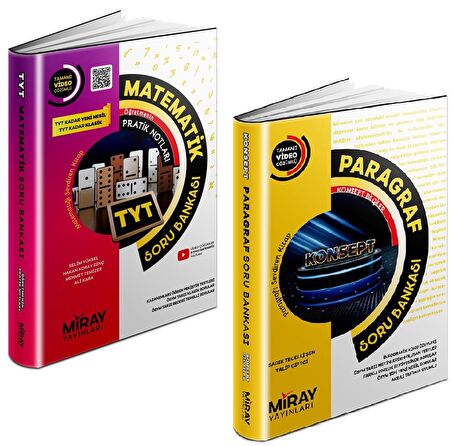 Miray Tyt Matematik + Paragraf Soru Bankası Seti 2 Kitap 2023