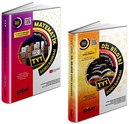 Miray Tyt Matematik + Dil Bilgisi Soru Bankası Seti 2 Kitap 2023